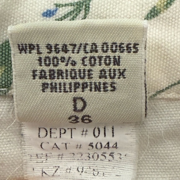 Vintage Y2K Eddie Bauer White Red Blue Skirt Front Pockets 100% Cotton Denim - Picture 6 of 7